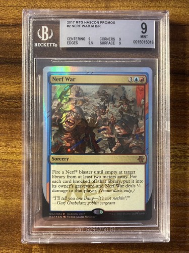 MTG✨N E R F WAR FOIL✨2017 HASCON Promos BGS Quad 9's+ MINT