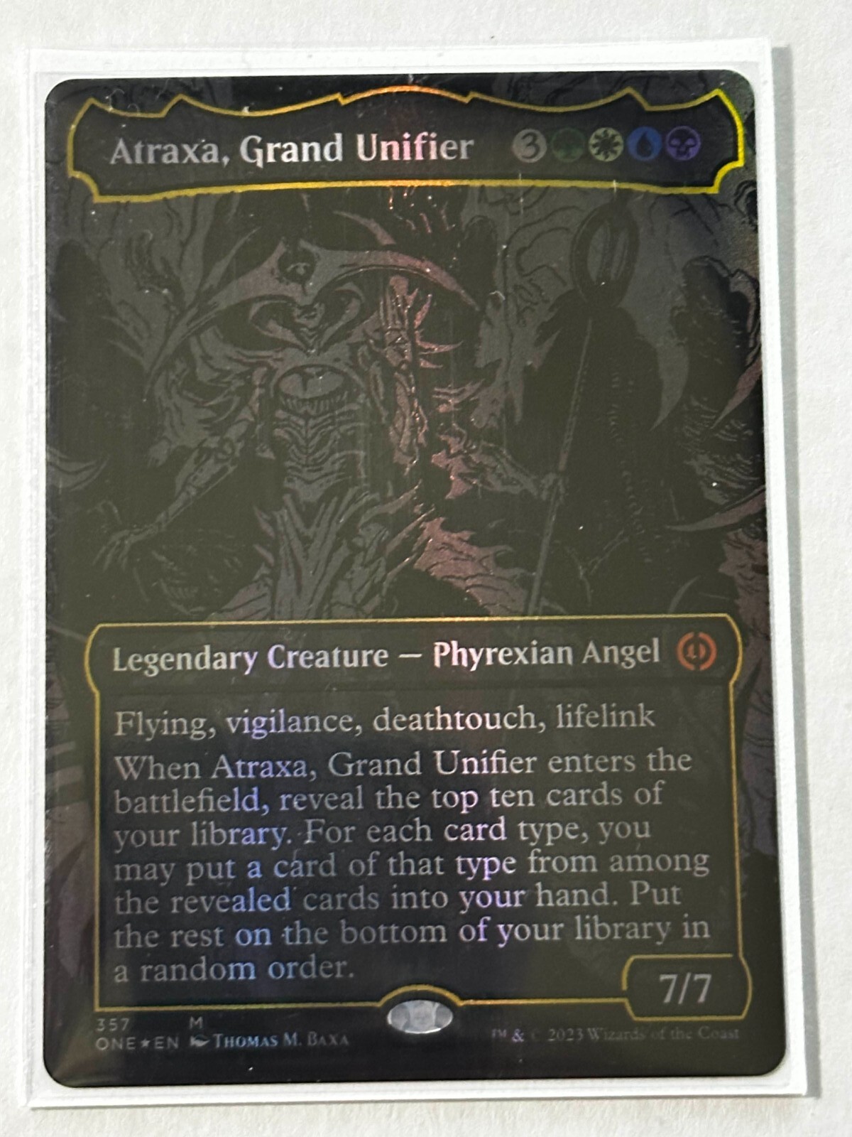 MTG Atraxa, Grand Unifier (Oil Slick Raised Foil) #357 - In hand