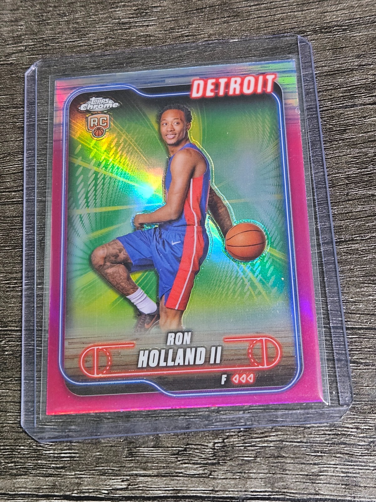2025 TOPPS CHROME #133- RON HOLLAND II - PINK BORDER REFRACTOR (RC