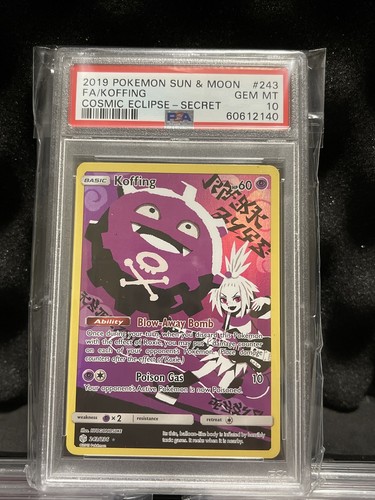 2019 Pokemon Sun & Moon Cosmic Eclipse Koffing FA Secret Rare 243