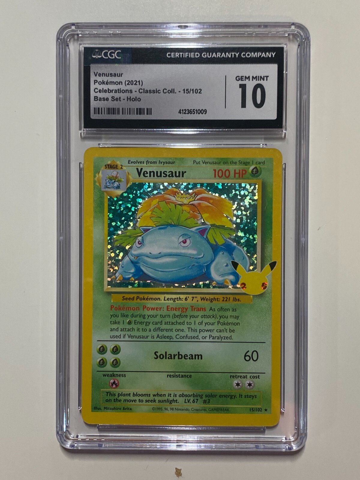 Pokemon - Venusaur - CGC 10 GEM Mint - Celebrations Classic - Free