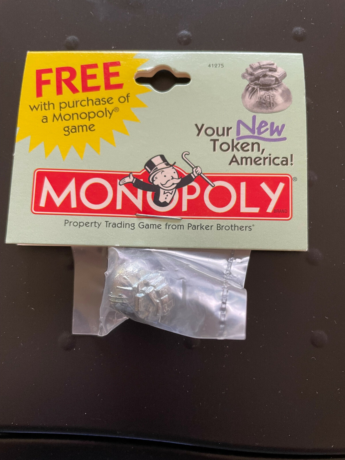 NIB: 1999 Retired Monopoly Token Money Bag, in original sealed
