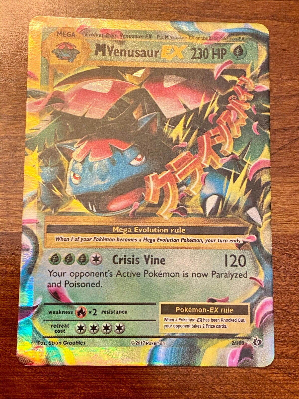 2017 POKEMON - MEGA VENUSAUR EX - XY EVOLUTIONS - 2/108 - PSA 10