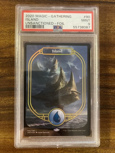 MTG✨ISLAND (Full Art) FOIL✨Unsanctioned PSA 9 MINT Land A