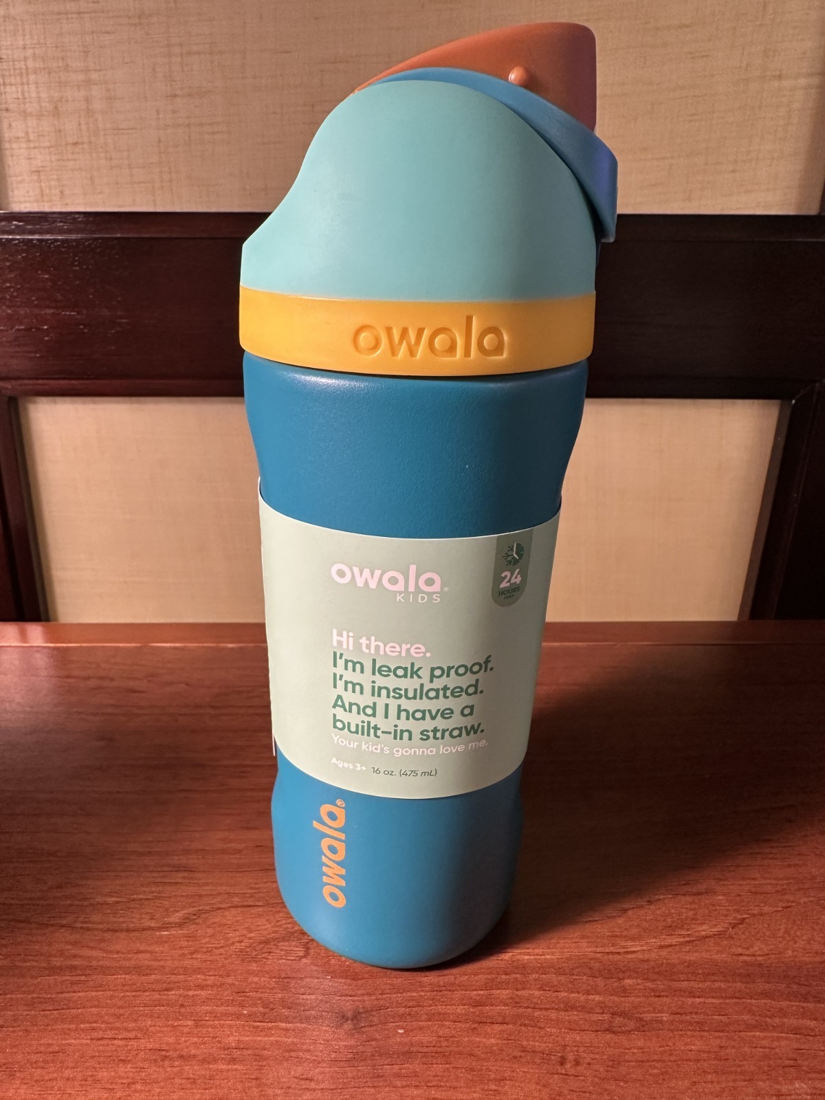 Owala Kids 16oz FreeSip Spout Leak Proof, Stainless Steel Bottle