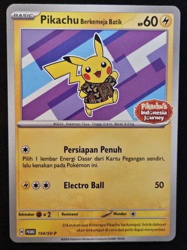 Pikachu Berkemeja Batik 154/SV-P Stamped Indonesia Journey Promo