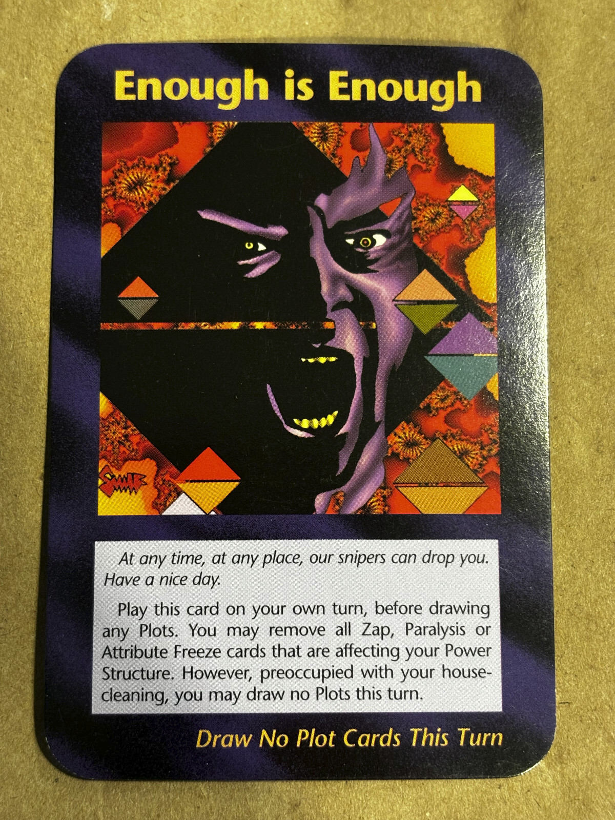 Enough Is Enough ILLUMINATI Card Game Donald Trump Assassins INWO