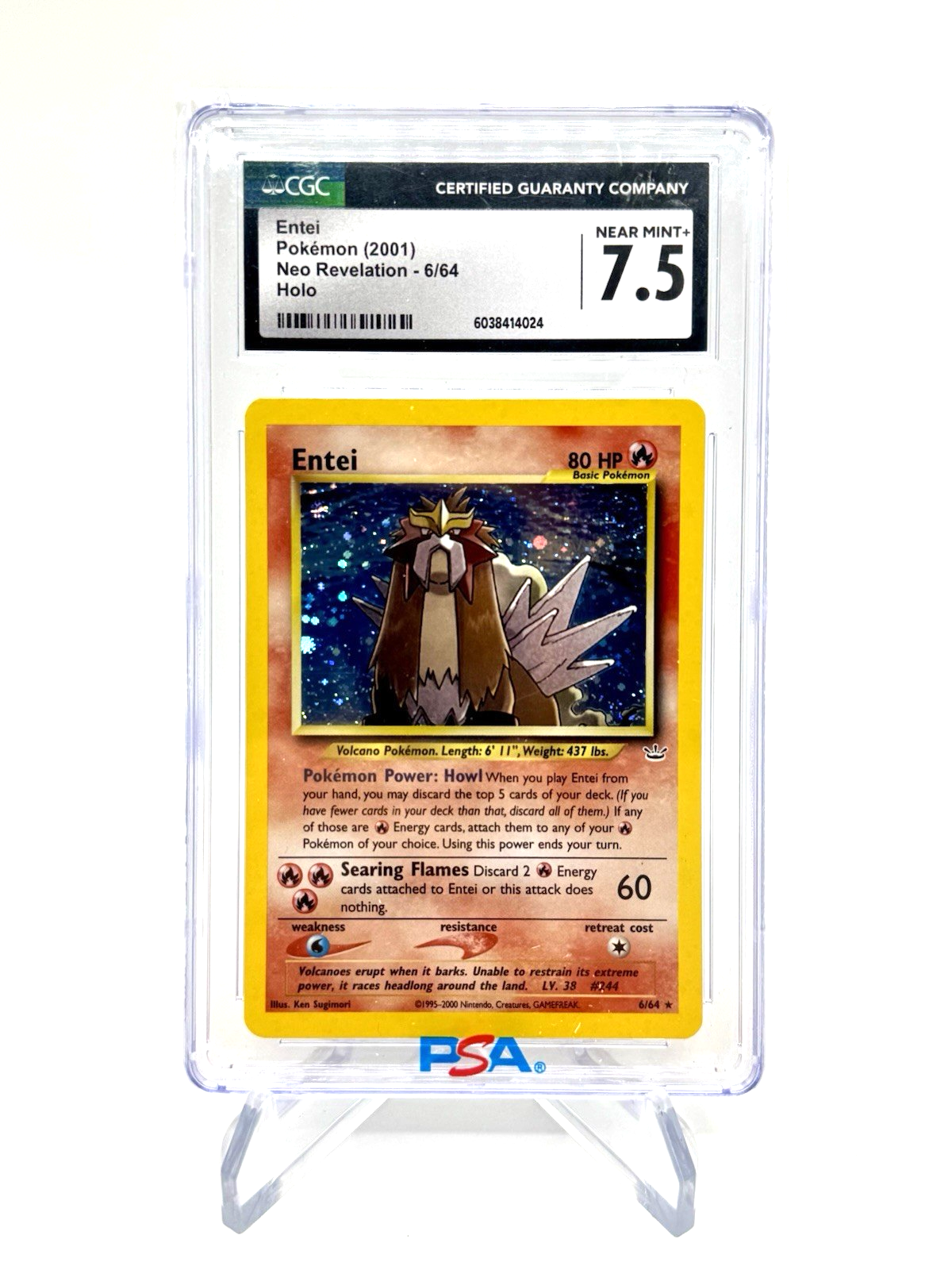 Entei Neo Revelation 6/64 Holo CGC 7.5 Rare Pokemon *Swirl* | eBay