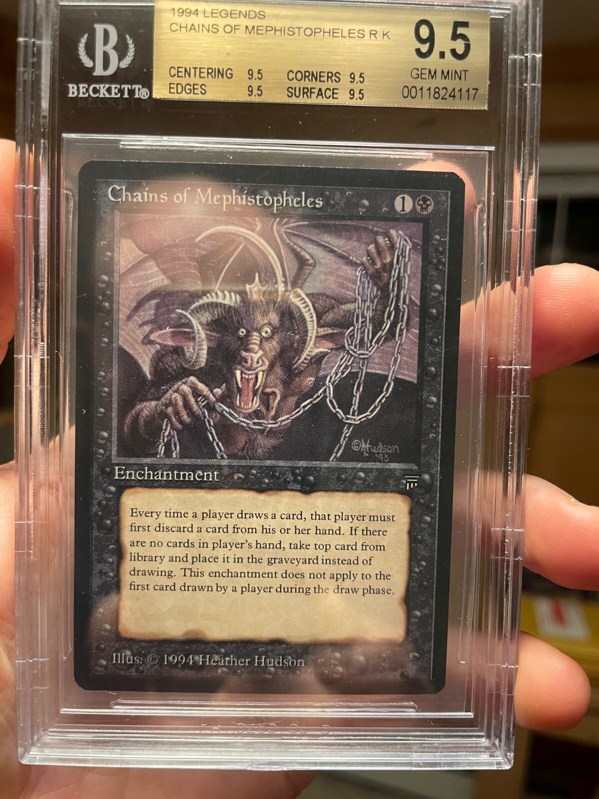 Chains of Mephistopheles, legends mtg. Graded BGS 9.5Q , Gem Mint