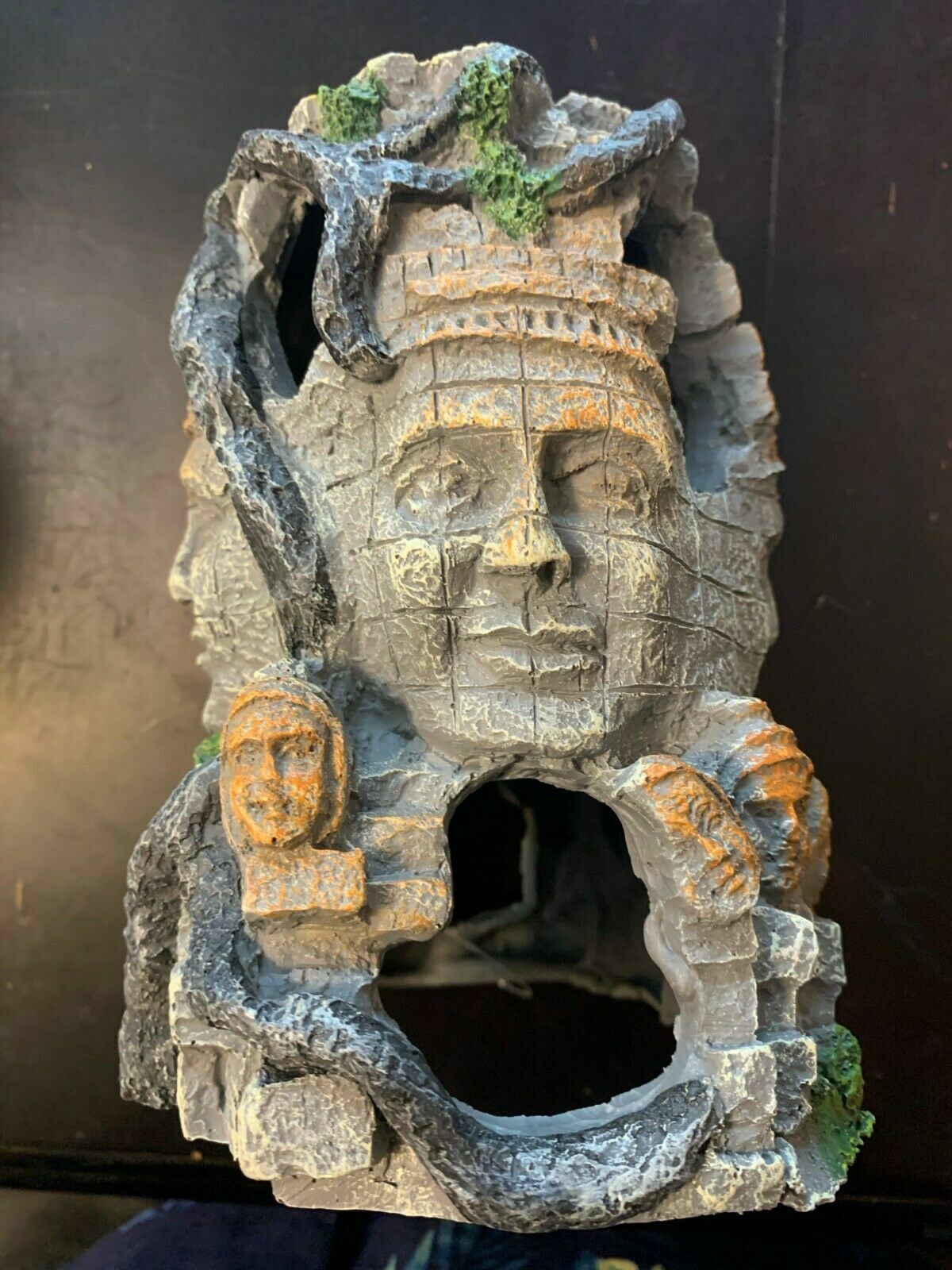 Imagitarium Resin Mayan Aztec Ruins Faces Fish Tank Aquarium Decor