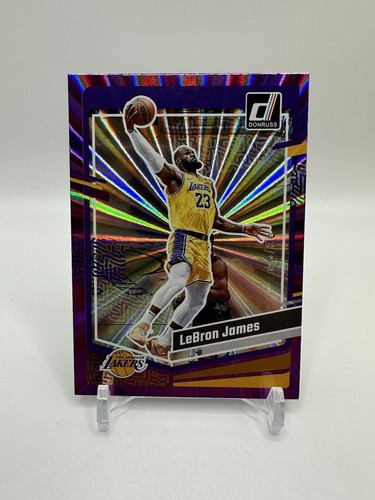 2023-24 LeBron James Purple Holo /99 Panini Donruss Basketball LA