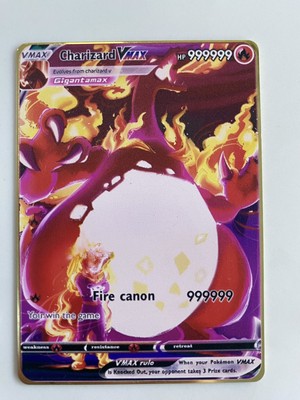 Charizard VMAX 999999point Gold Metal POKEMON Card Collectible