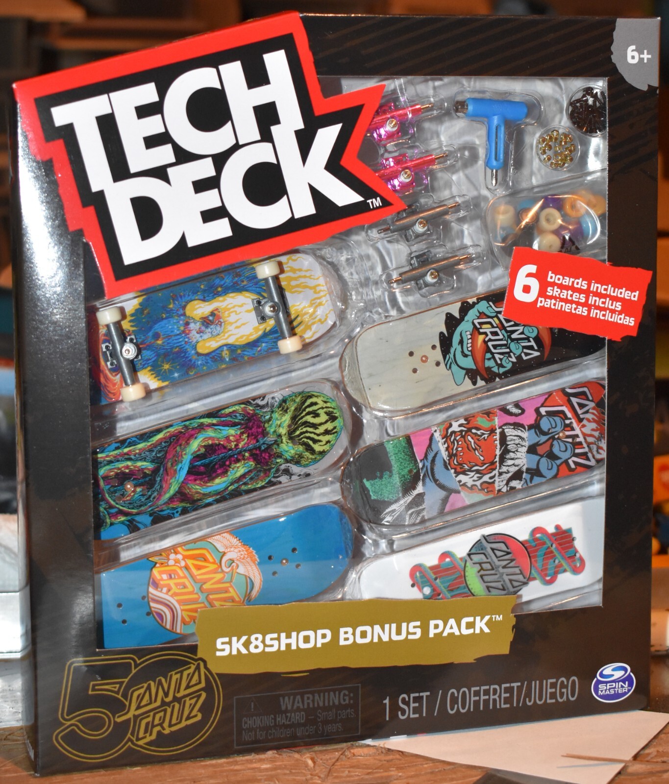Tech Deck SANTA CRUZ SET Finger Skateboard 6 PACK 50TH ANNIVERSARY
