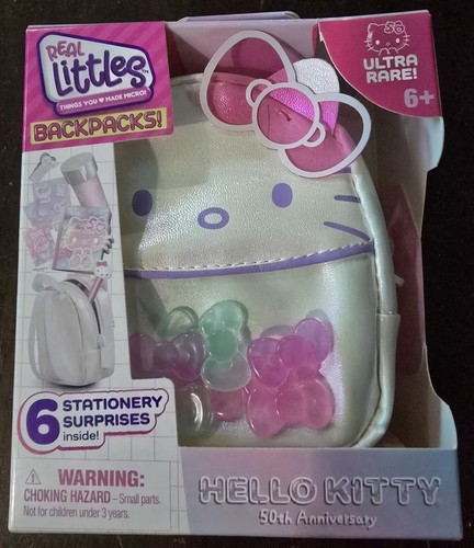 Real Littles Backpacks! Hello Kitty 50th Anniversary White Ultra