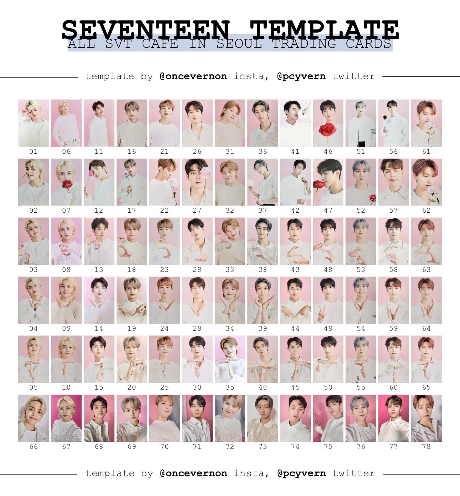 SEVENTEEN CAFE in SEOUL Official Merch Trading Card Photocard +