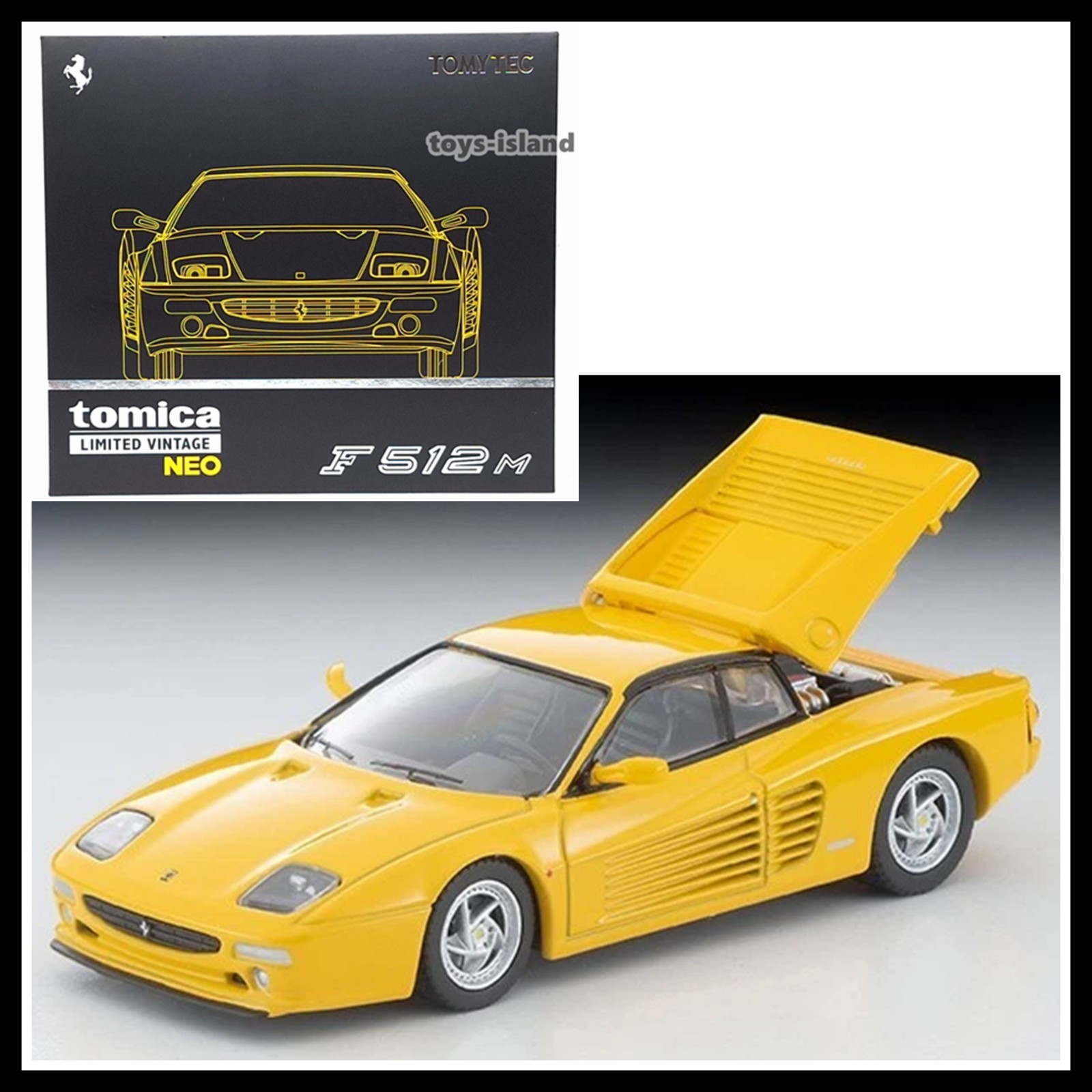 Tomica Limited Vintage NEO LV-N Ferrari F512 M yellow 1/64 TOMYTEC