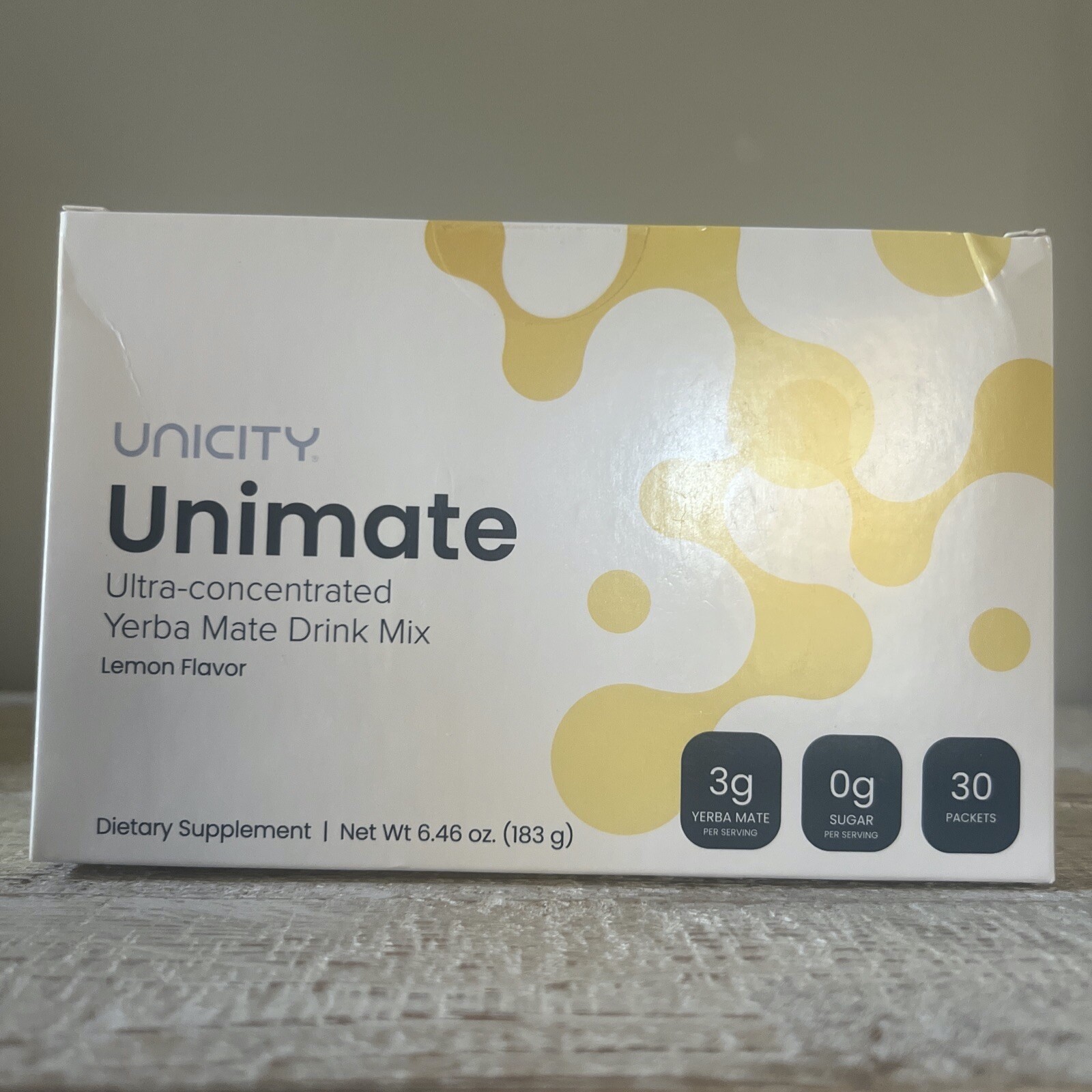Unicity Unimate LEMON YERBA MATE 30 Stick Packs/Sachets Exp 2027