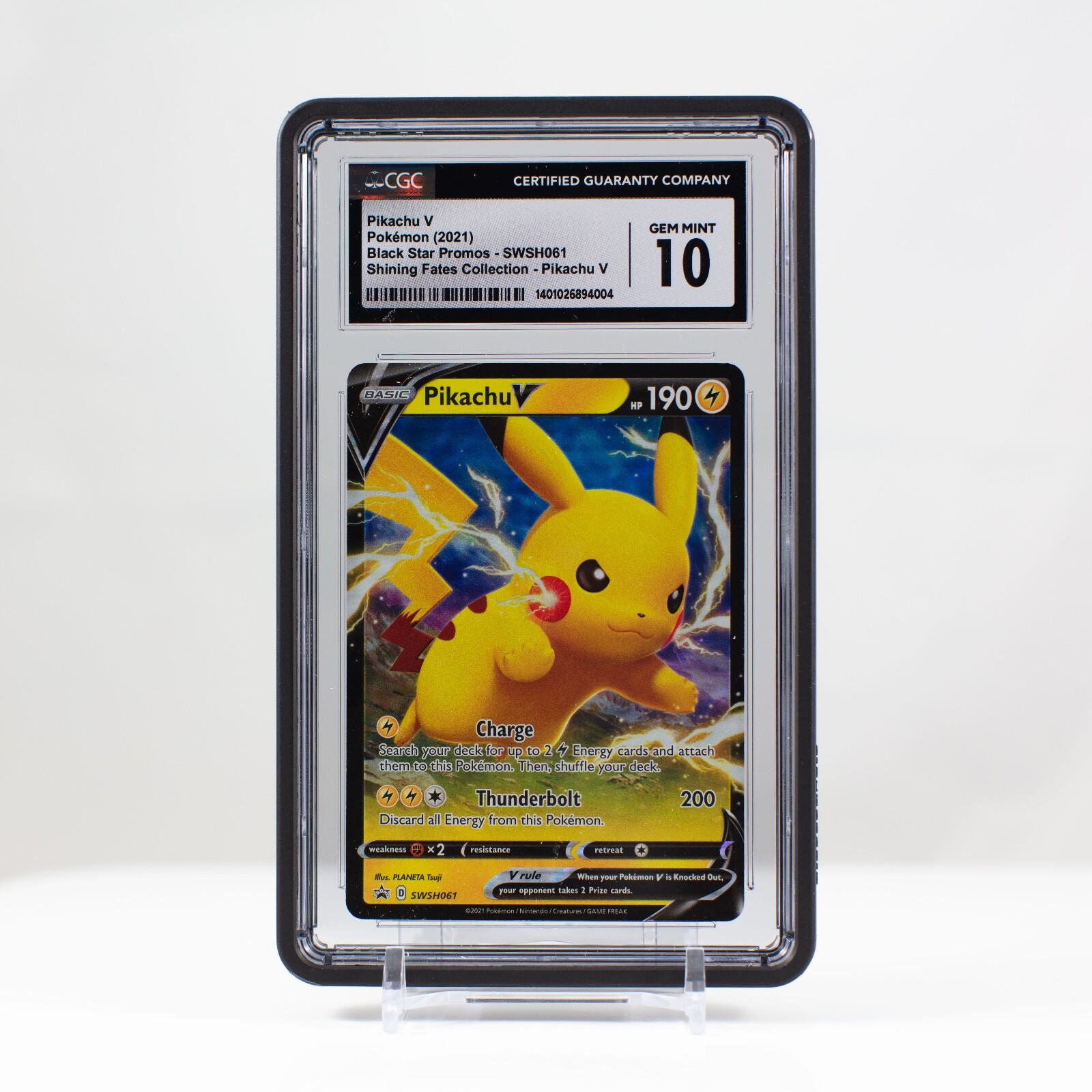 Pokémon PIKACHU V SWSH061 Black Star Promo CGC 10 Gem Mint | eBay
