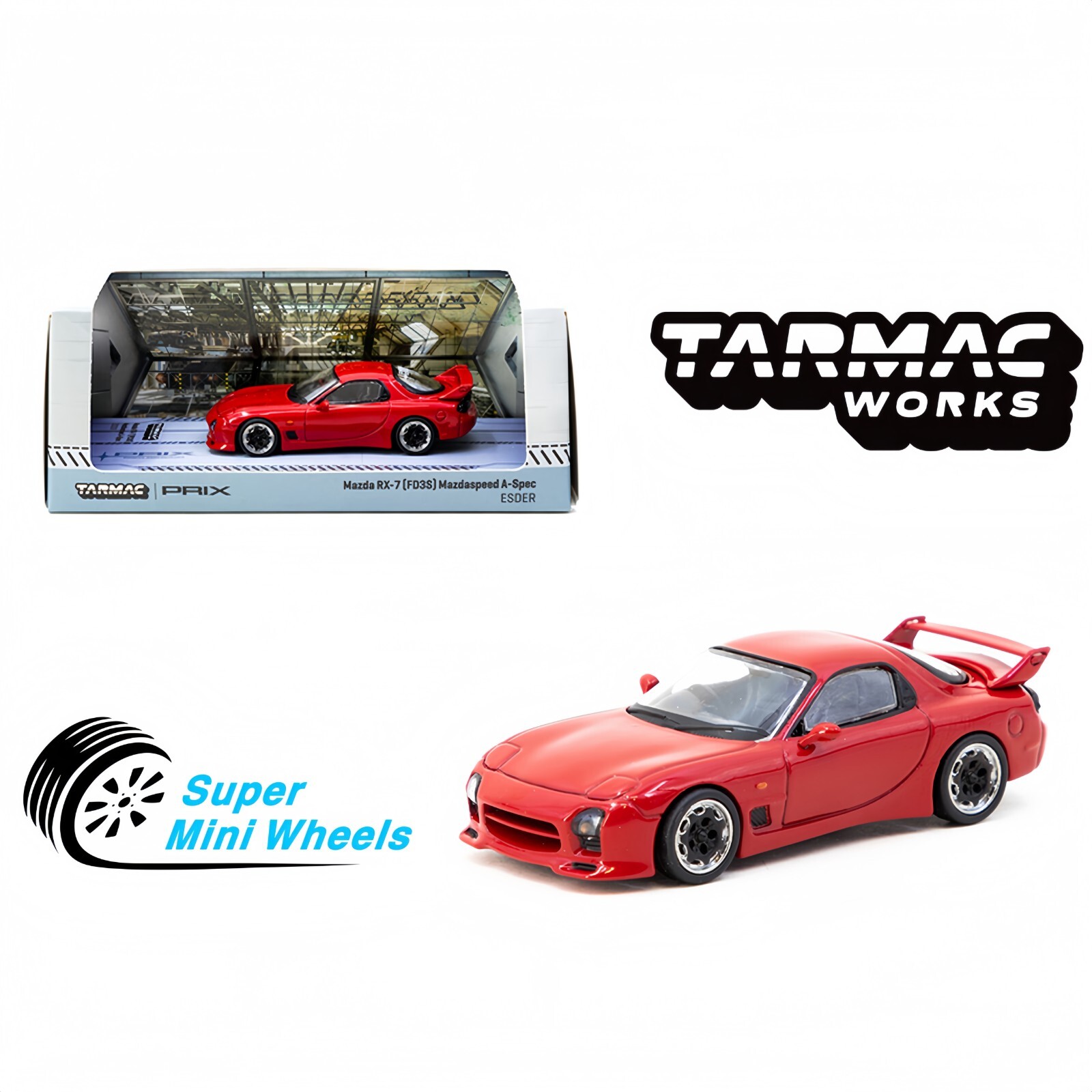 Tarmac Works x PRIX 1:64 Mazda RX-7 (FD3S) Mazdaspeed A Spec ESDER