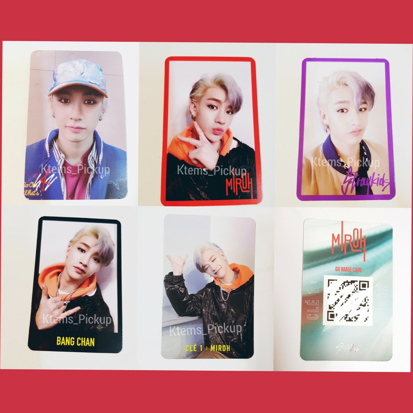 Stray Kids photocard album Cle Miroh Official Photo card : Bang