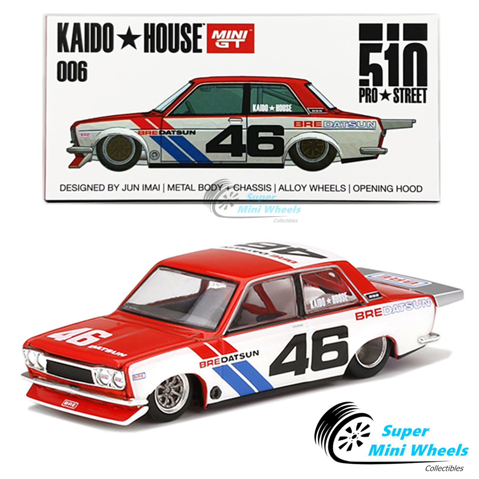 Mini GT x Kaido House 1:64 Datsun 510 Pro Street BRE #46 V2