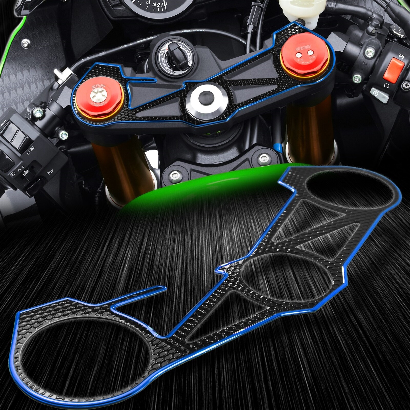 Handle Yoke Cover Triple-Tree Protector 12-23 Ninja ZX6R 636 Black