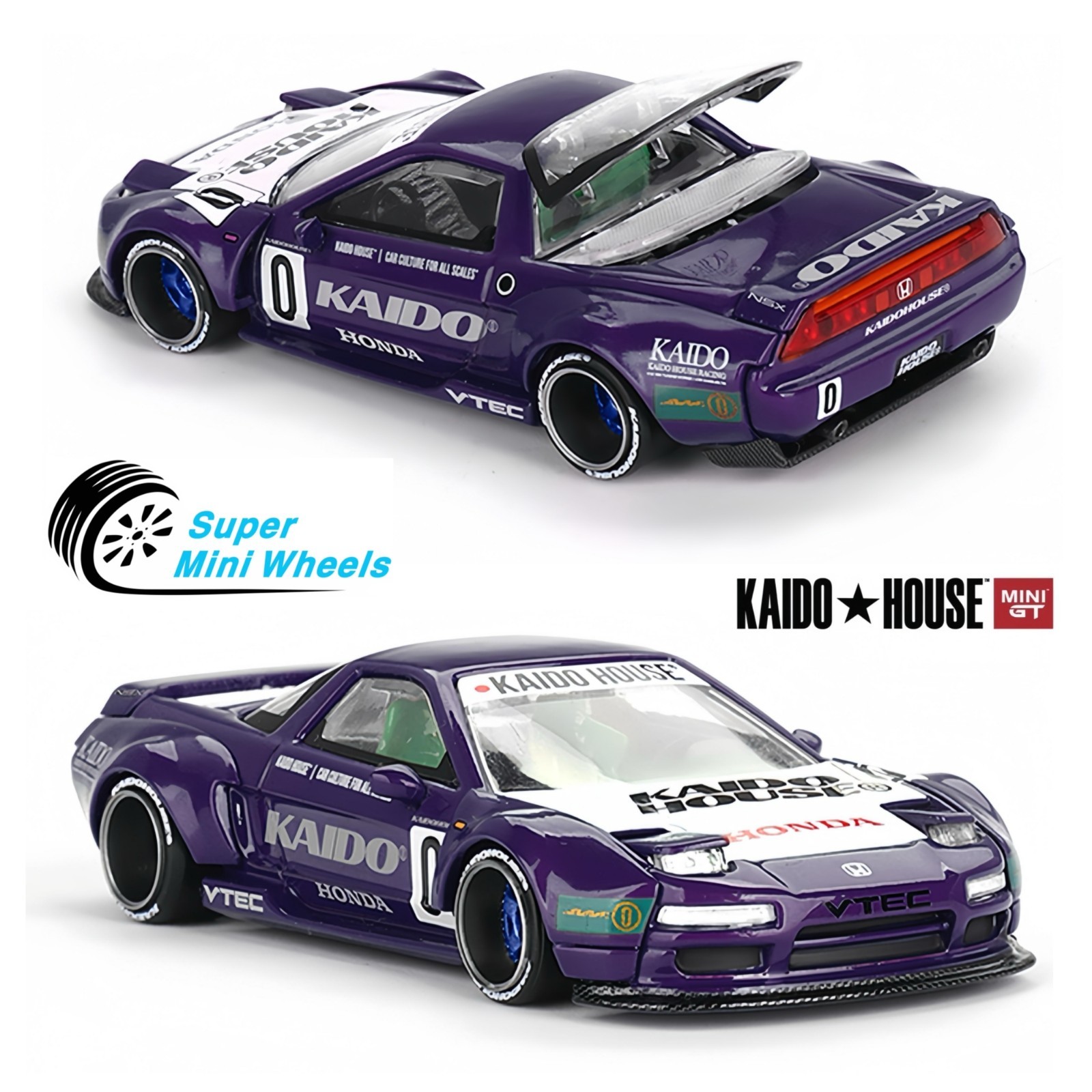 Mini GT x Kaido House 1:64 Honda NSX Kaido Racing V2 – Purple #173