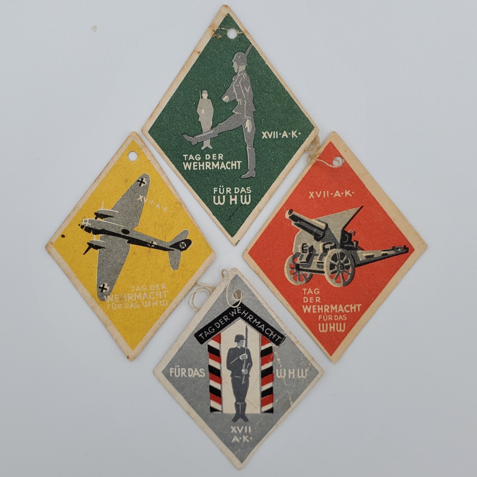 WW2 Original German WHW Tag der Wehrmacht paper set tinnie old