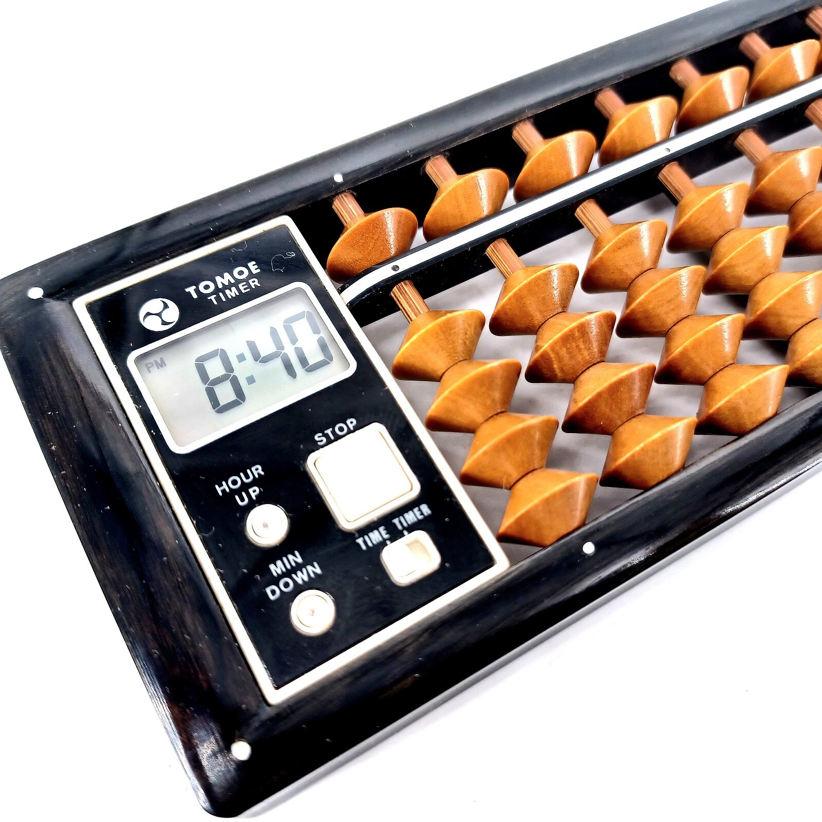 Tomoe Soroban Abacus with Digital Countdown Timer and Clock Japan