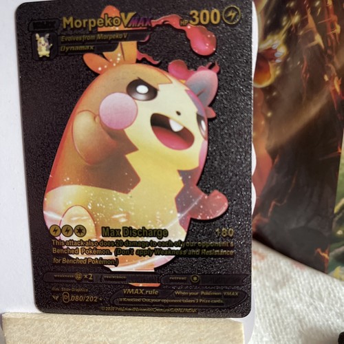 Morpeko VMAX 300HP 🔥Fan Art🔥 Black Foil Card 080/202 NM | eBay