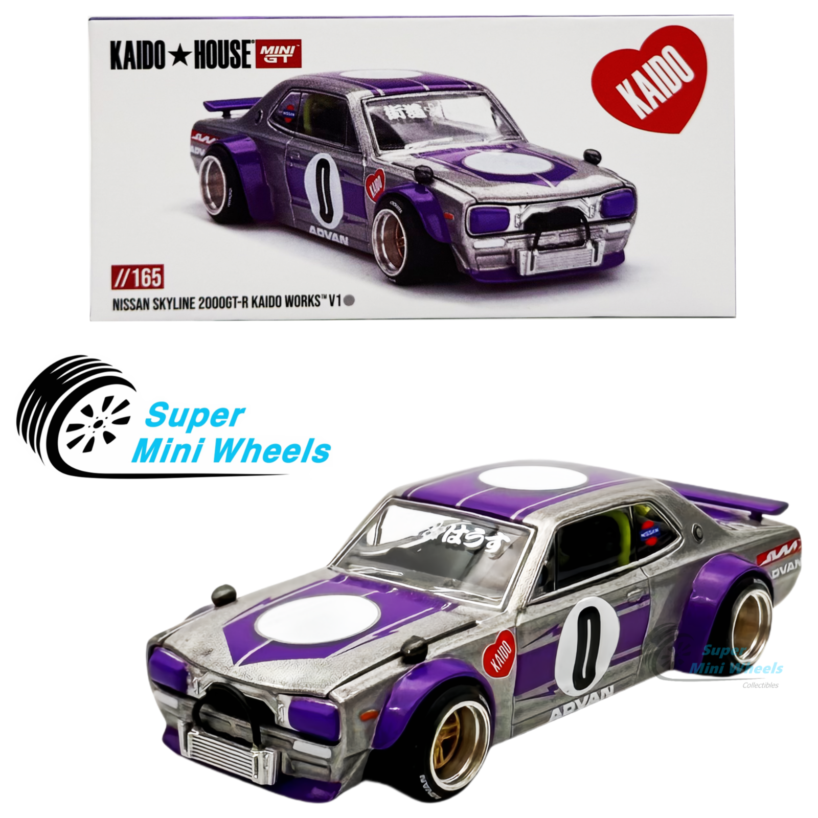 Mini GT x Kaido House 1:64 Nissan 2000GT-R (KPGC10) Kaido Works V1