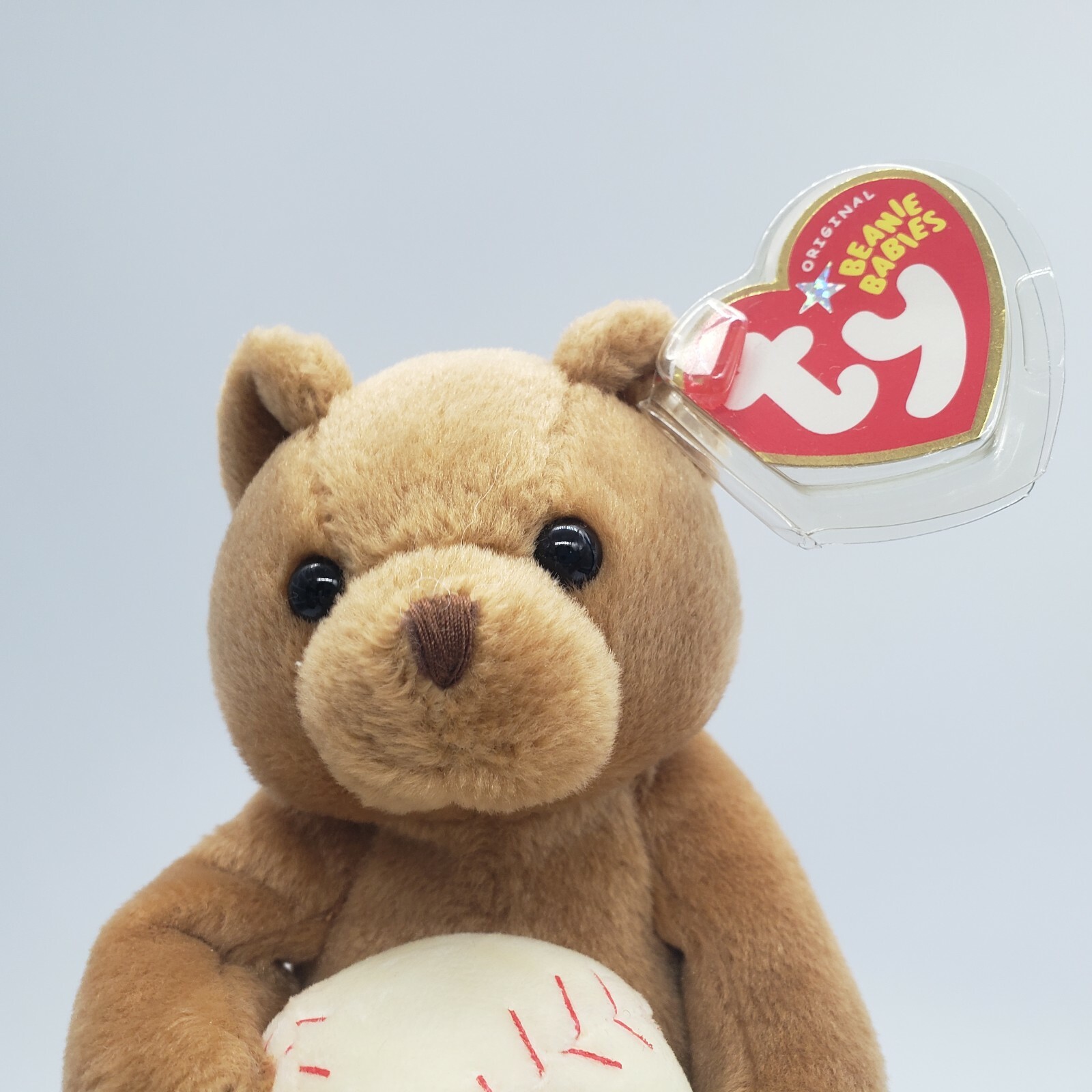 Ty Beanie Baby Shortstop Bear ~ April 3, 2005 ~ Brown Bear Plush
