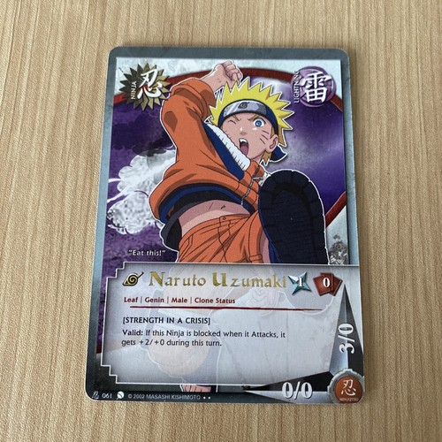 Naruto Uzumaki #061 Gold Foil Text Rare Naruto Card TCG CCG | eBay