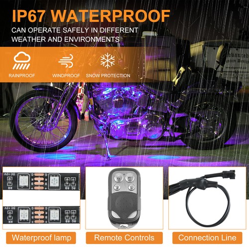 For Kawasaki Z650 ZX6R ZX10R ZX14R Motorcycle RGB LED Neon