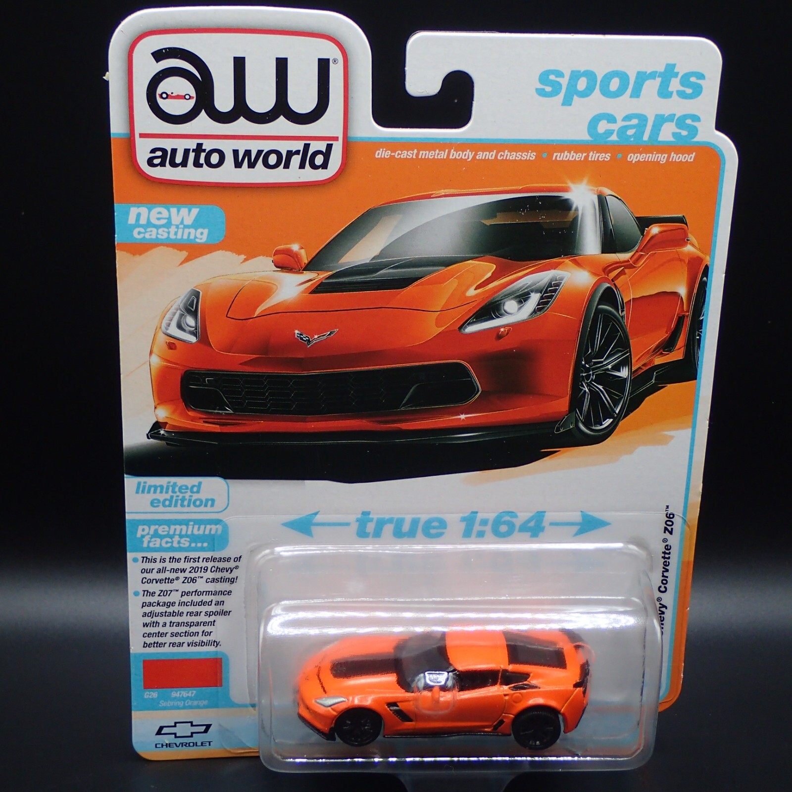 2024 AUTO WORLD 2019 CHEVY CORVETTE Z06 SPORTS CARS REL 2 VS A NO