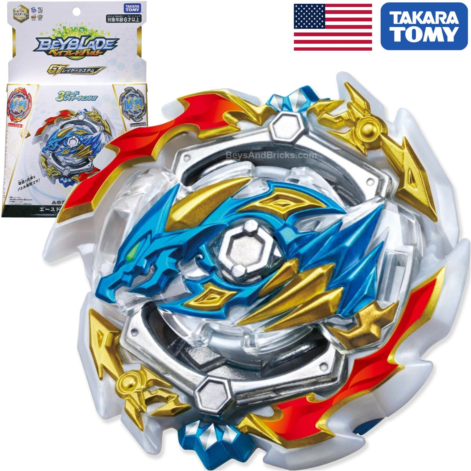 TAKARA TOMY Ace Dragon .St.Ch Burst GT Rise Beyblade B-133 - USA