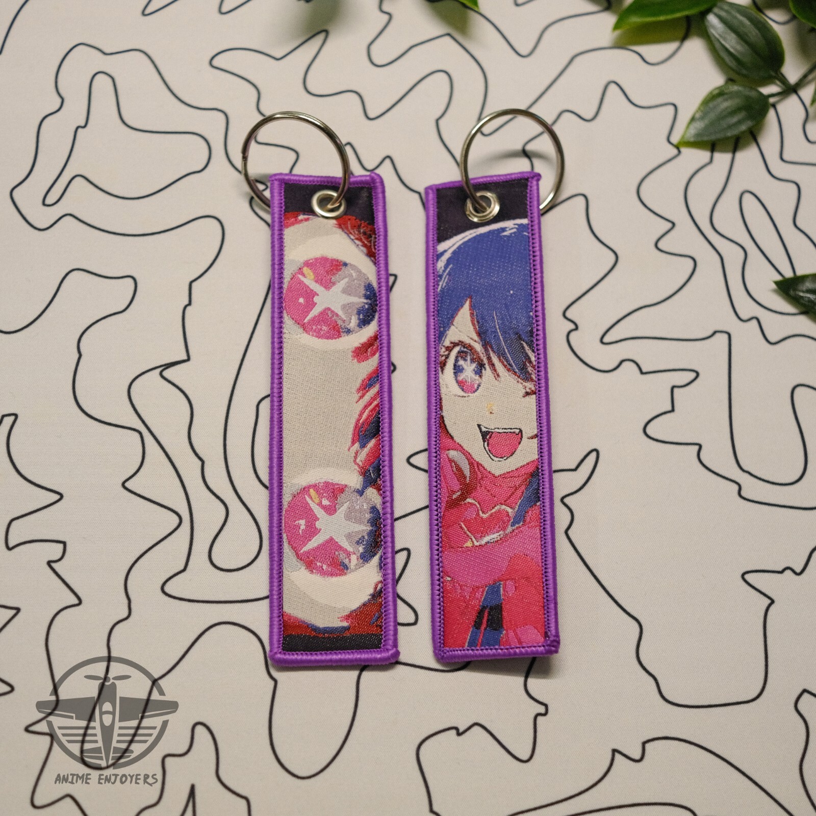 Ai Hoshino Jet Tag Keychain – Oshi no Ko Anime Merch – Double