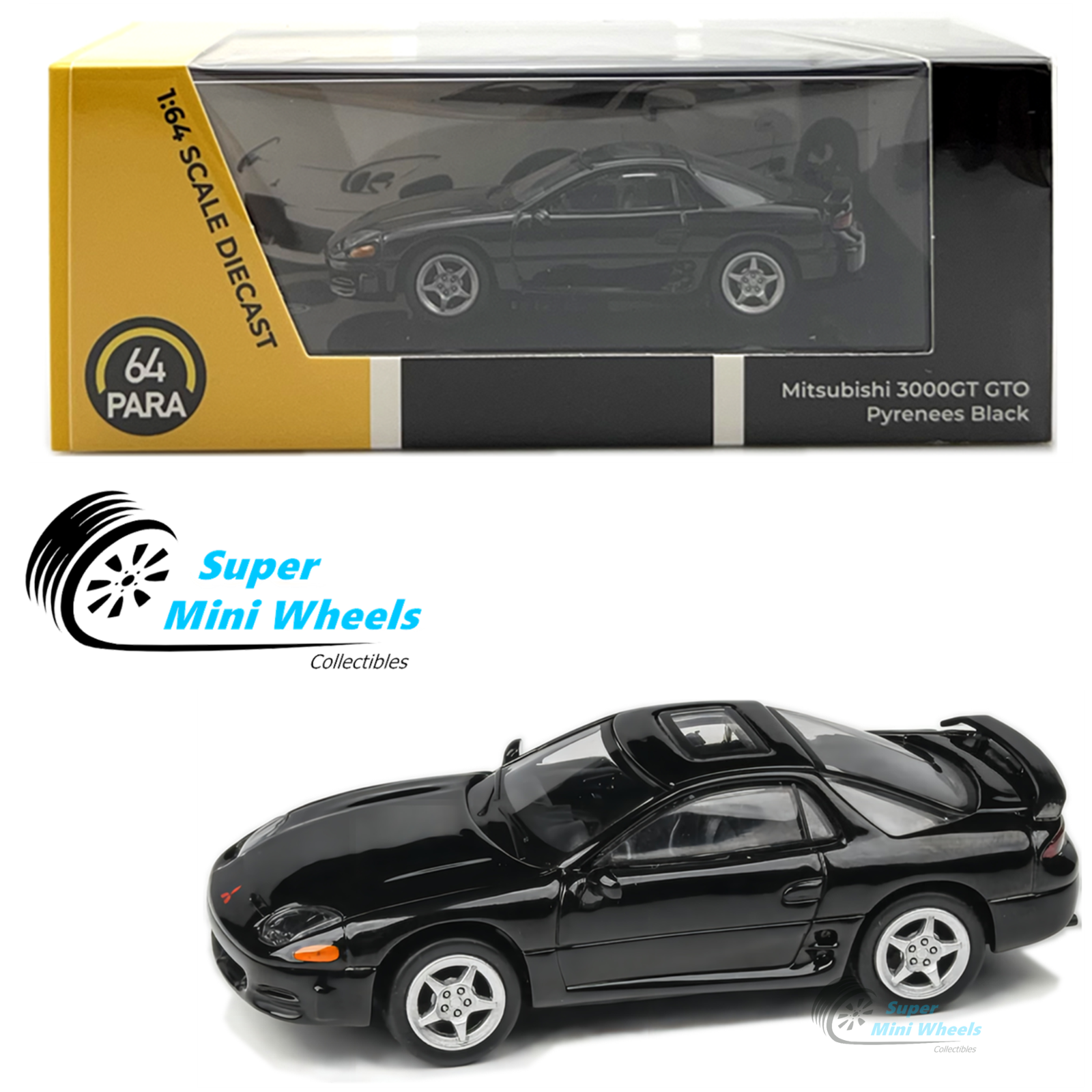 PARA64 - Mitsubishi GTO 3000GT - Black - LHD - 1:64 | eBay