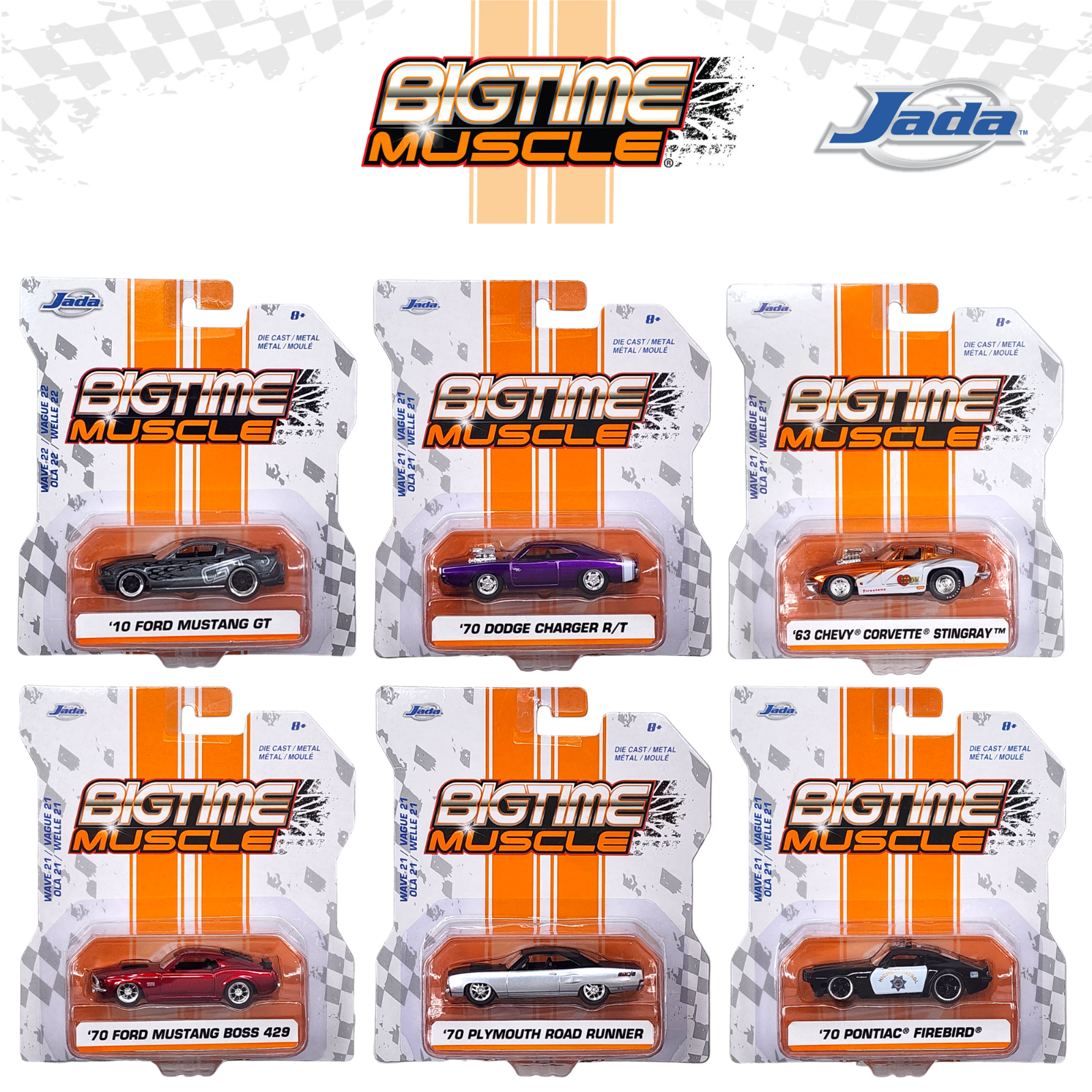 JADA Bigtime Muscle Wave 21 & 22 1/64 Scale 1/55 Diecast | eBay