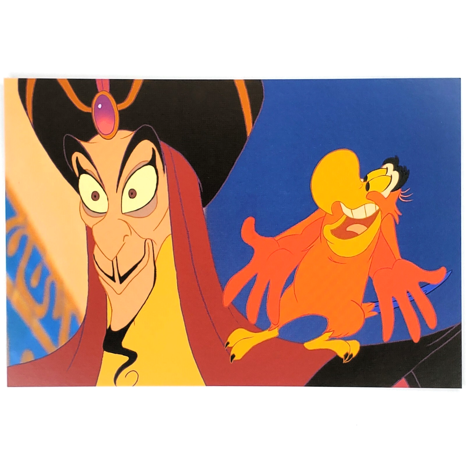 Jafar Iago Postcard Aladdin Disney Villains Parrot Cartoon Movie