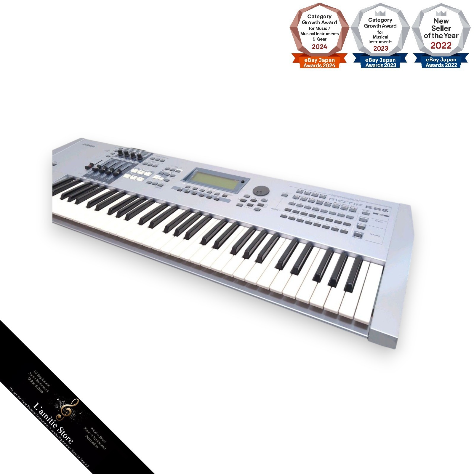 YAMAHA Motif ES6 61-Key Professional Keyboard Piano Synthesizer ES