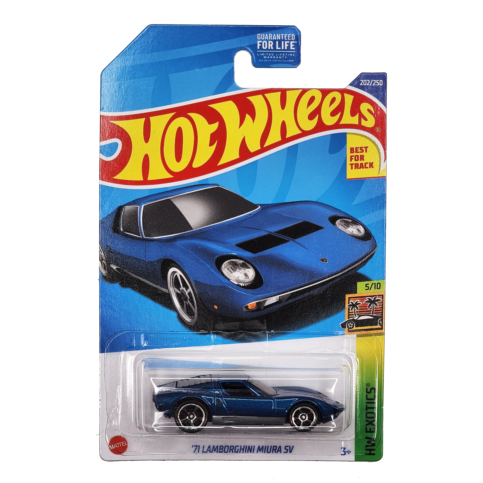 HOT WHEELS '71 Lamborghini Miura SV HW Exotics P400 Blue Car HCX02