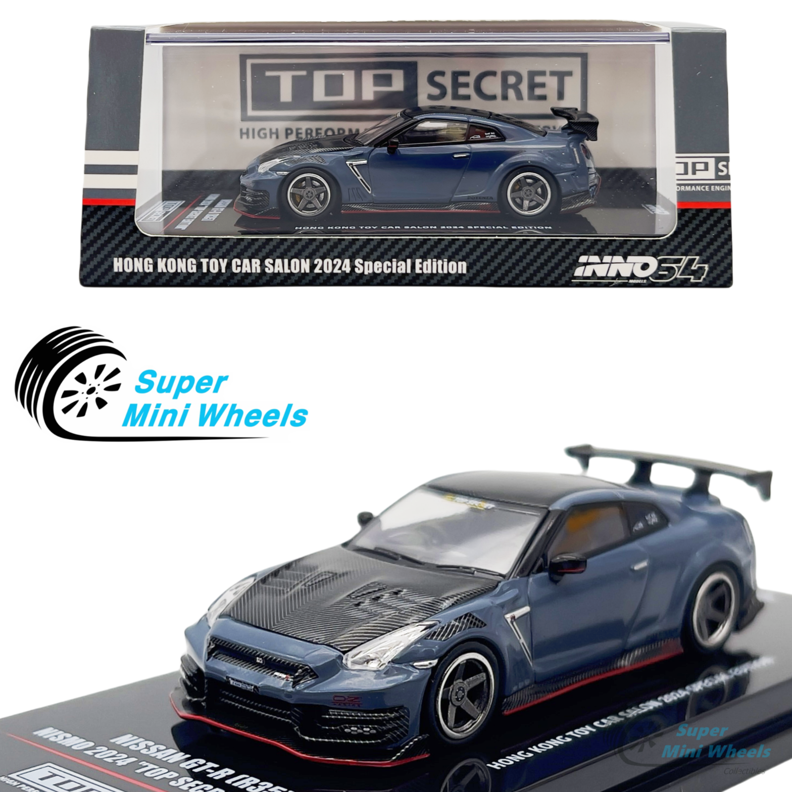 INNO64 1:64 Nissan GT-R R35 Nismo 2024 Top Secret Edition HK Toy