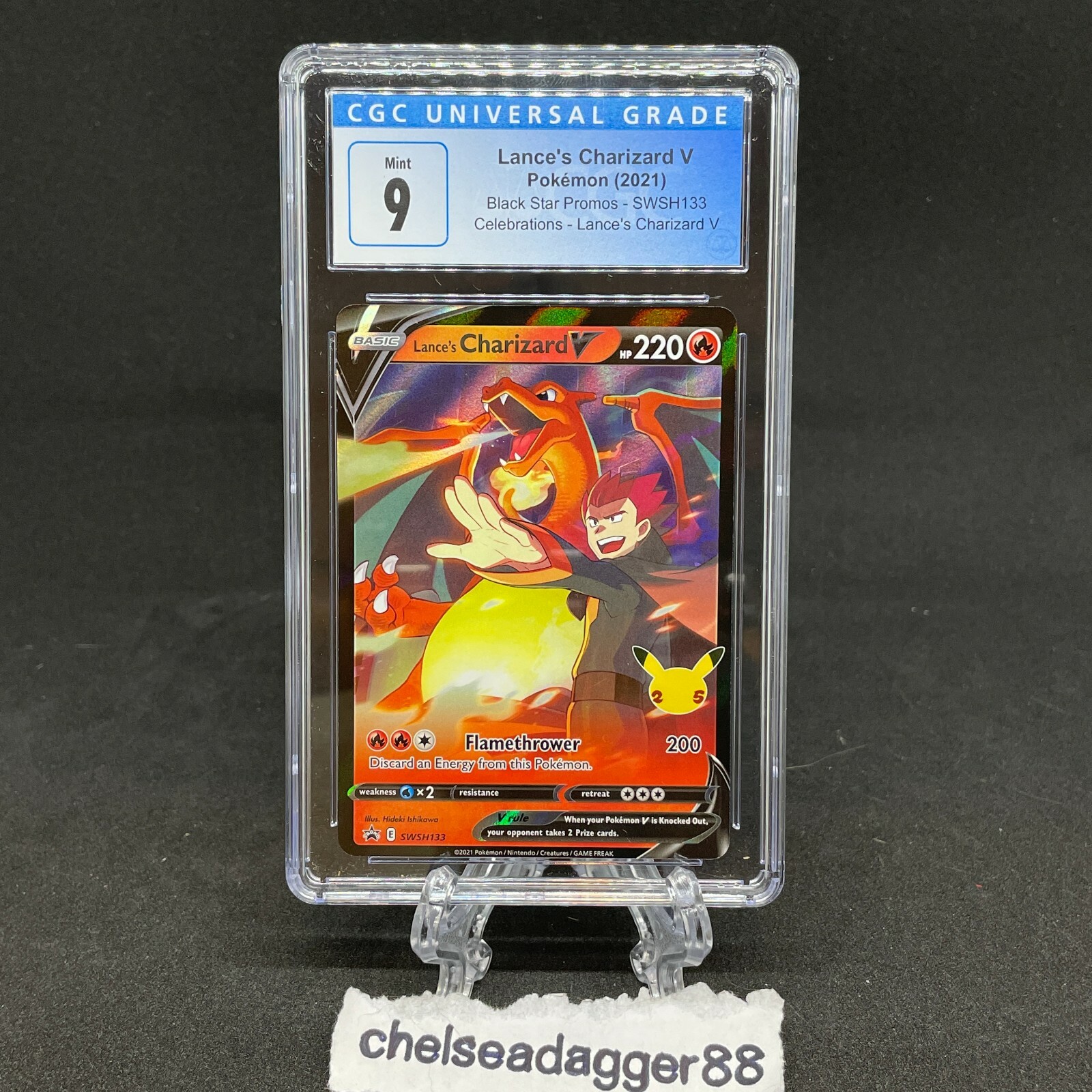 Lance's Charizard V SWSH133 CGC 9 Pokemon Celebrations Black Star