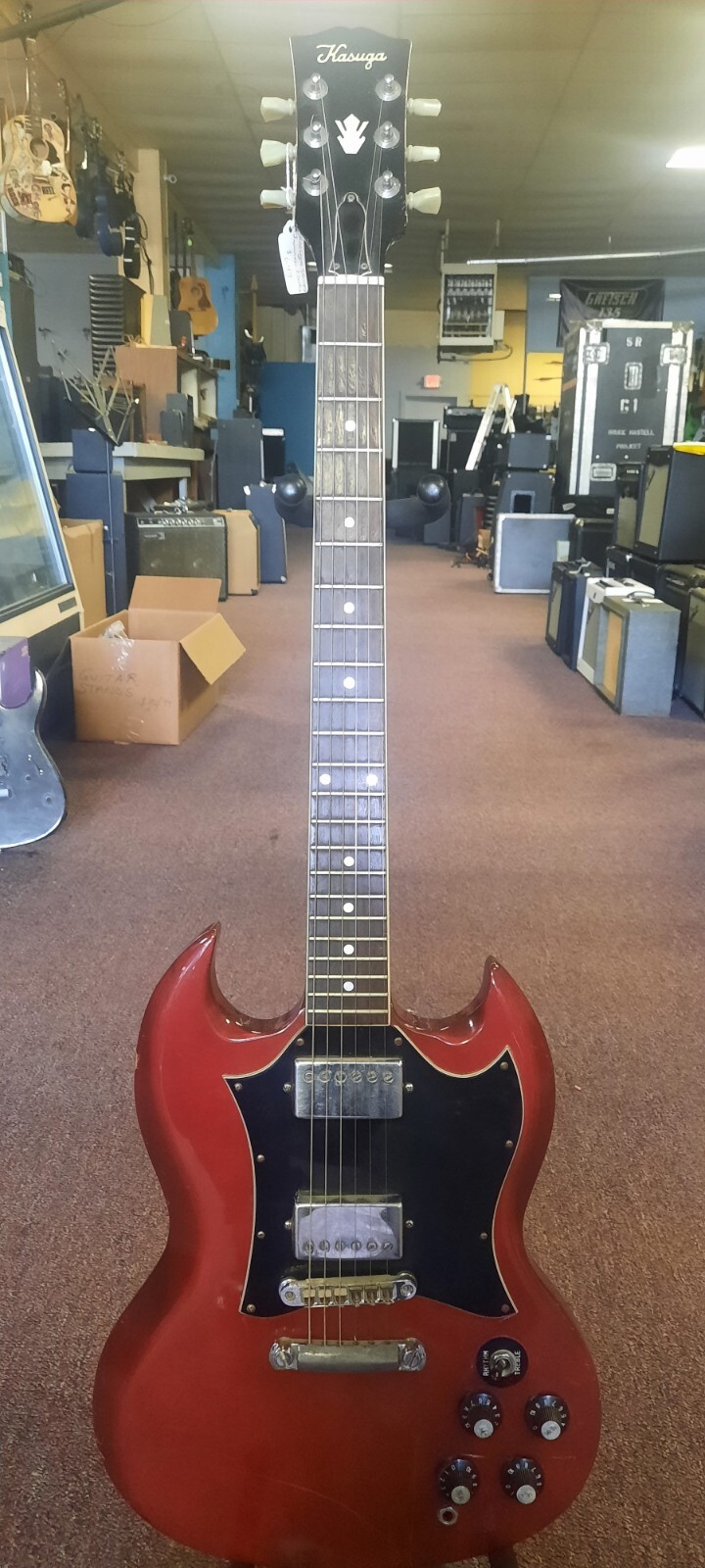 Kasuga SG Vintage Early 70's Red Electric Guitar *** FREE SHIPPING