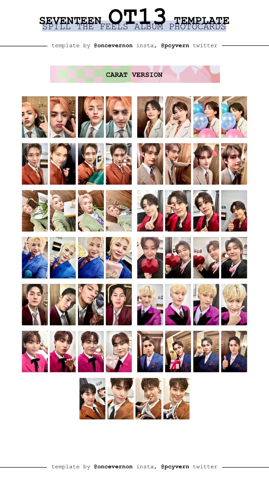 seventeen spill the feels official photocard & binder set | eBay