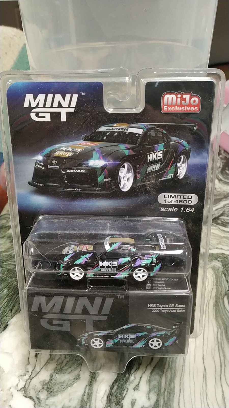 MINI GT 350 HKS Toyota GR Supra 2020 Tokyo Auto Salon RHD (box