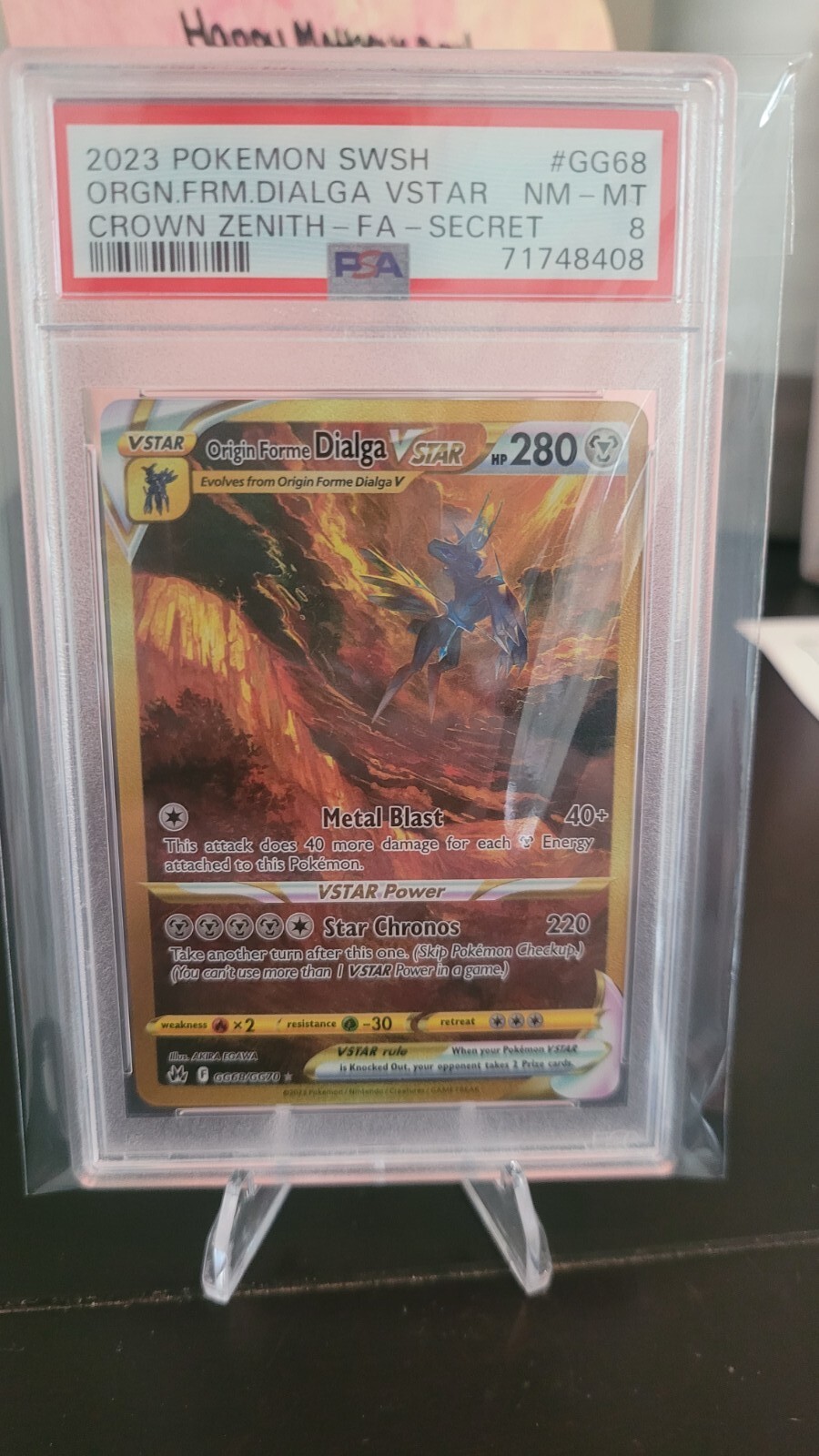 Pokémon PSA 8 Origin Forme Dialga VSTAR Crown Zenith: Galarian