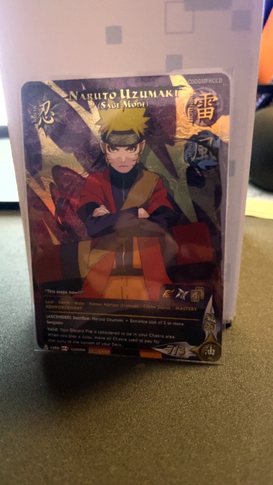Naruto CCG Card #1395 Set 24: Naruto Uzumaki (Sage Mode) - Super