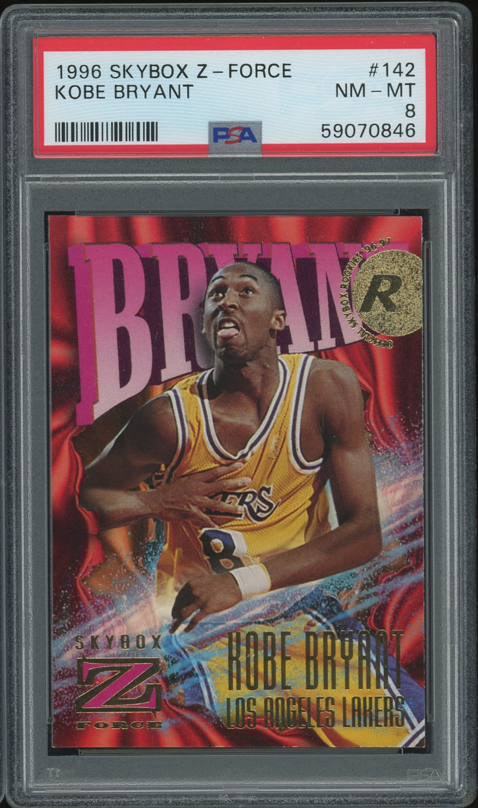 1996 Skybox Z-Force Kobe Bryant #142 Rookie Card RC Lakers NBA PSA